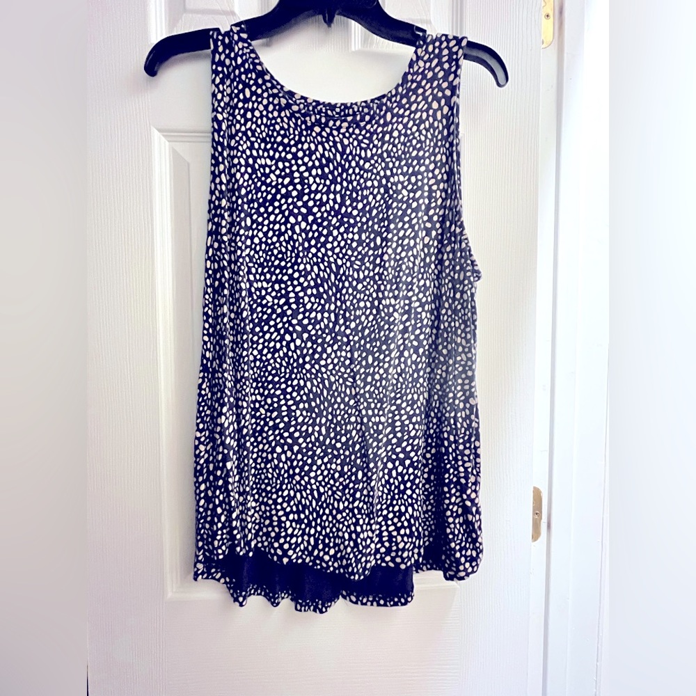 Navy blue sleeveless top